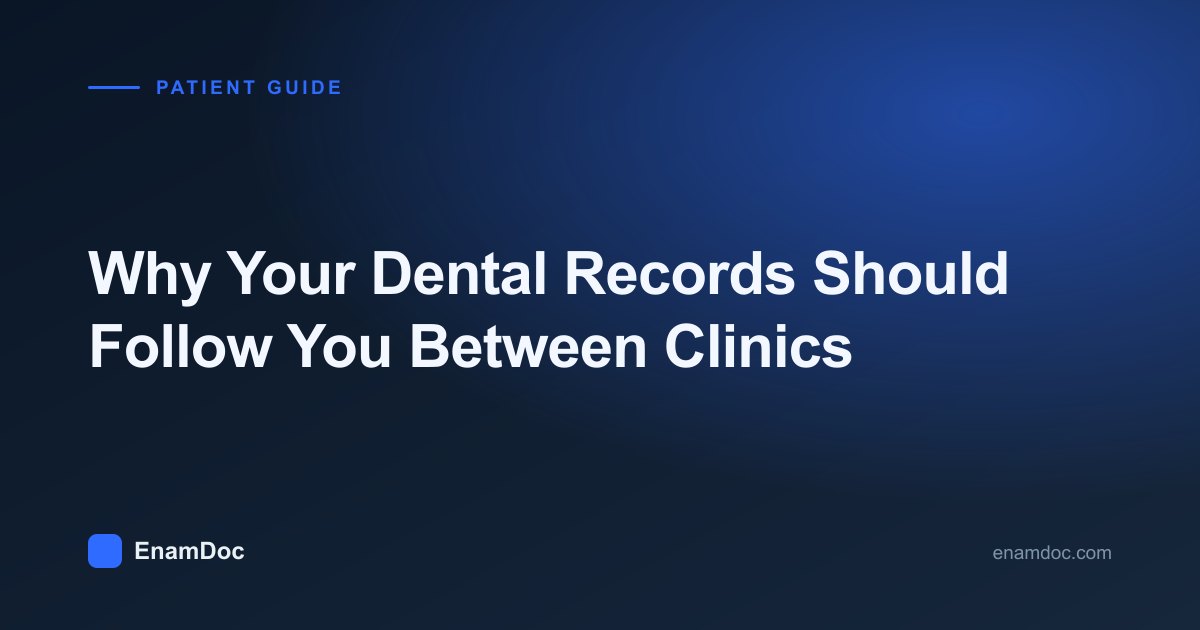Patient viewing their dental treatment history and X-rays on a phone