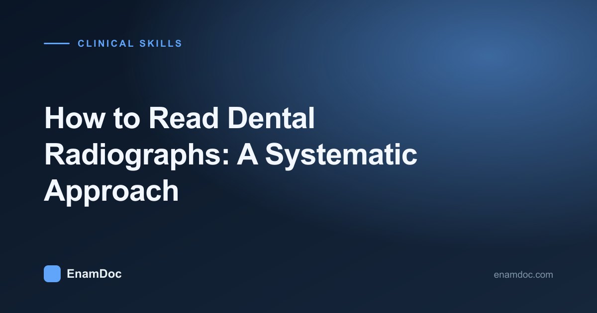 Intraoral periapical radiograph being reviewed on a light box