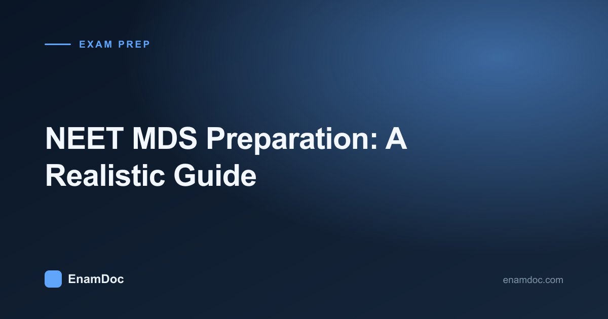 Dental graduate preparing for the NEET MDS entrance examination
