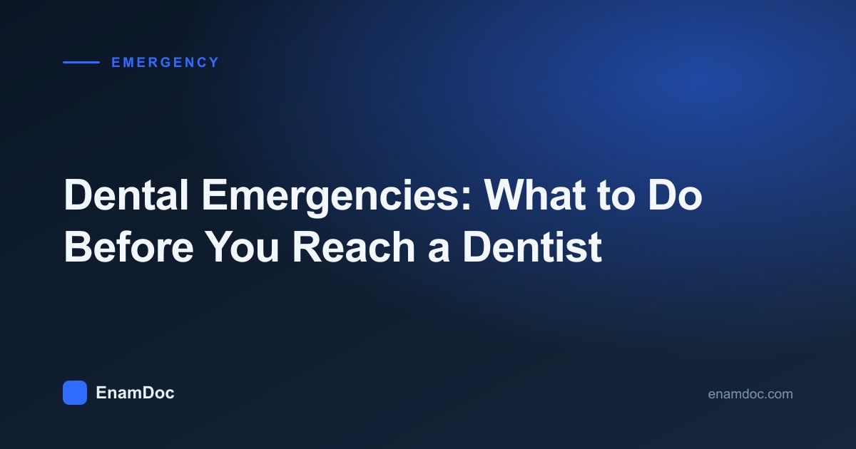 Emergency dental first-aid steps for a knocked-out tooth